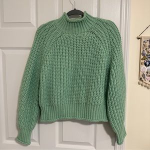 Chunky Turtleneck Knit Sweater